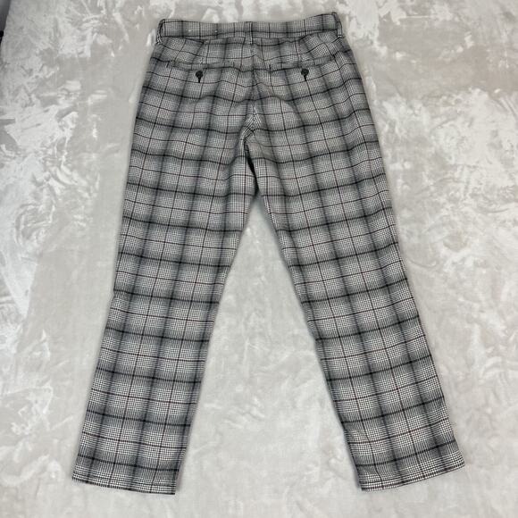 American Eagle Pants Womens 10 Houndstooth Plaid Super High Rise Skinny Trouser - Picture 10 of 12